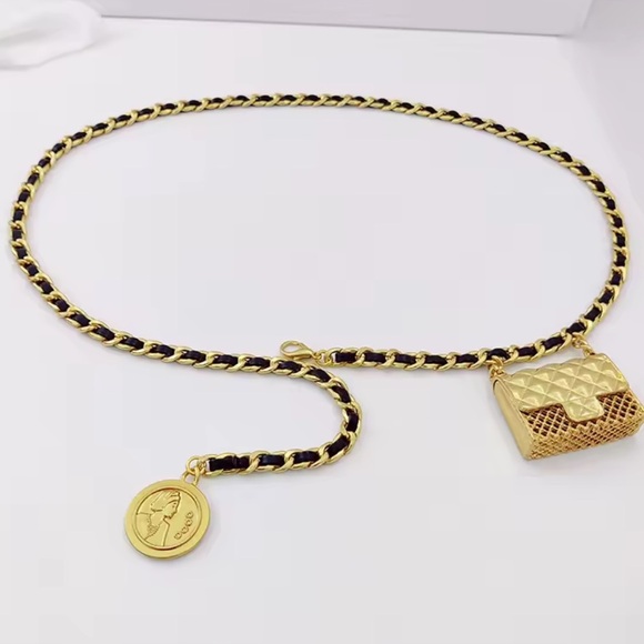 Fashion luxury anthro Gold Chain Belt charm - Picture 4 of 6